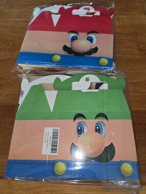 Super Mario Bros Gift Boxes Lot 48 Total (2 Packs of 24) Party Favor Boxes Mario